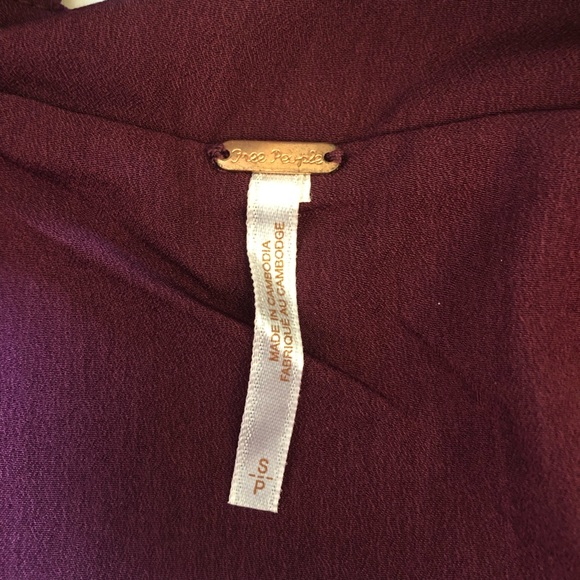 Free People Cranberry Crush Lace Mini Dress Size S - Picture 7 of 9